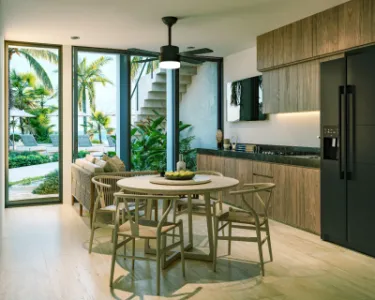Departamento de 1 recámara con alberca privada en Sisal