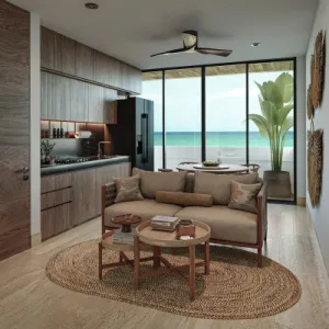 Departamento de 2 recámaras con vista al mar en Sisal